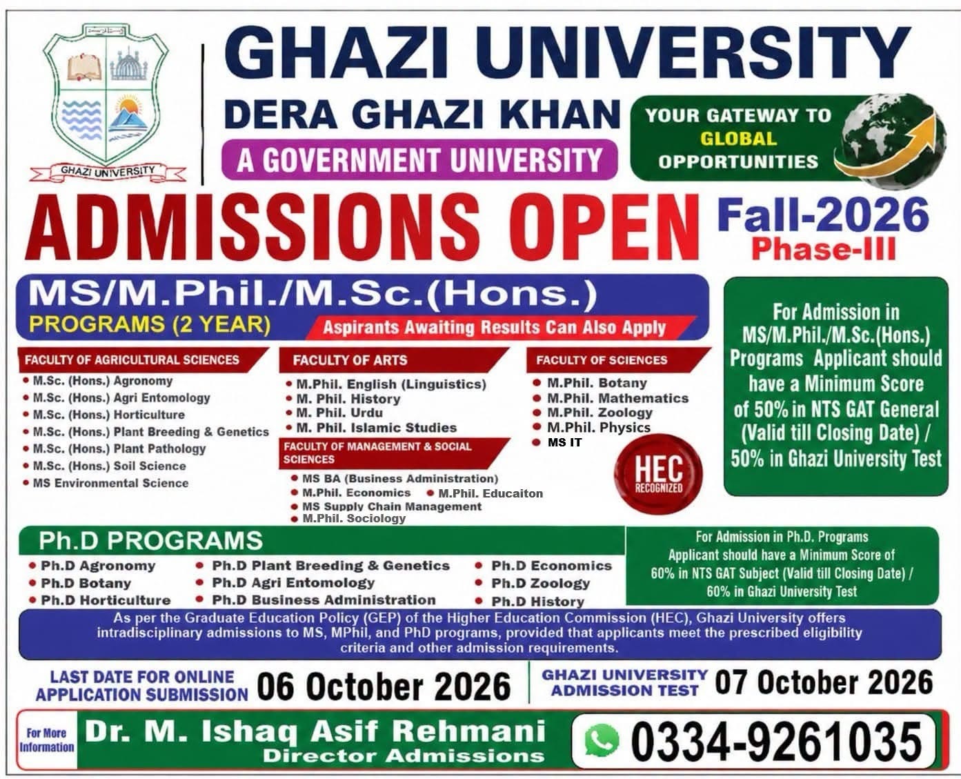 Admission Open 2026 | Phase - III
