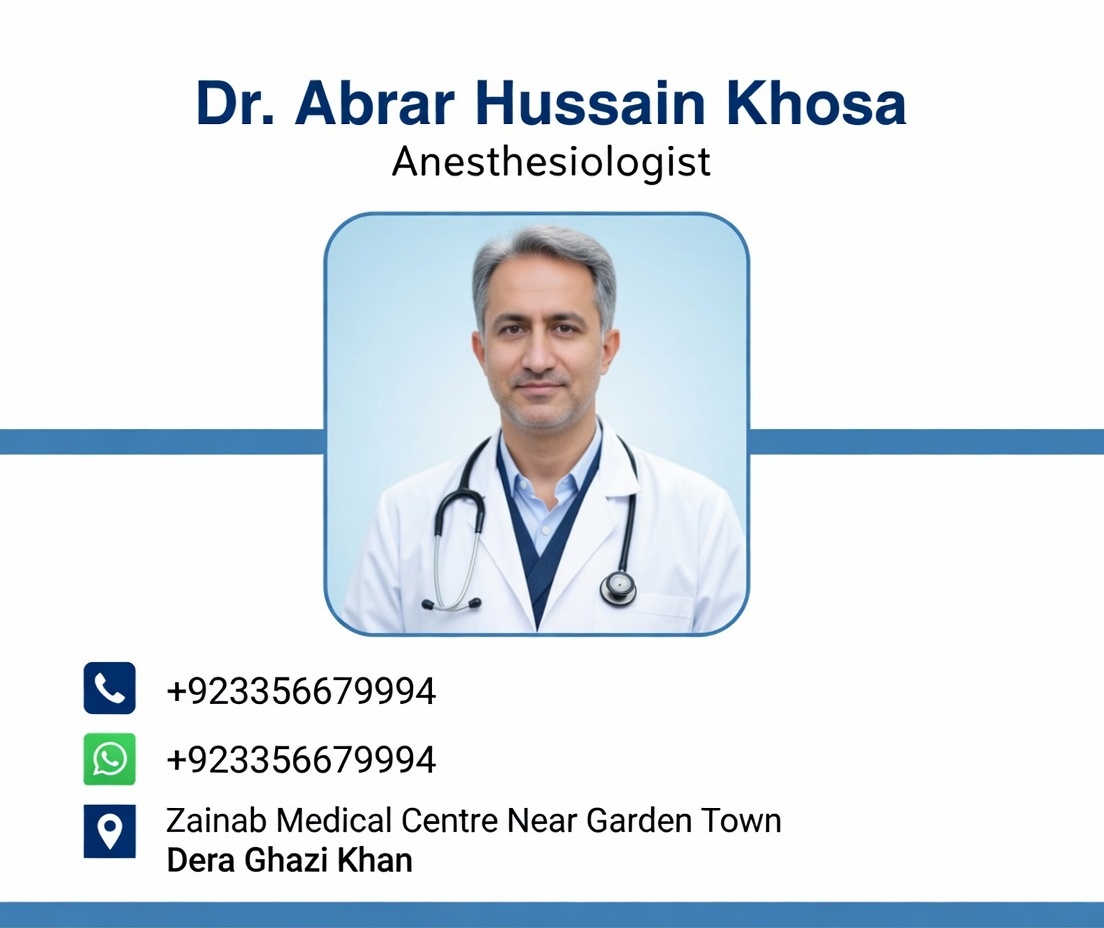 Dr. Abrar Hussain Khosa , Anesthesiologist logo